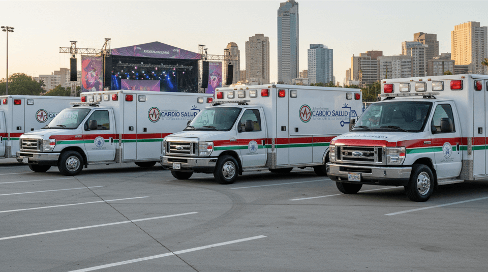 ¿Que tipos de ambulancias se pueden contratar para un evento?