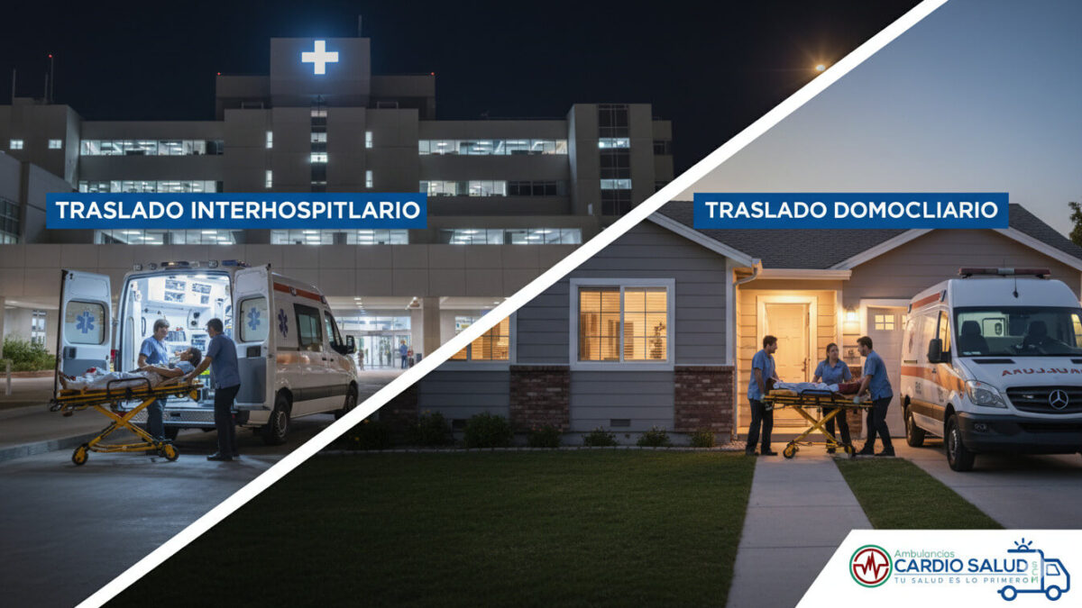 Diferencias entre traslado interhospitalario y traslado domiciliario